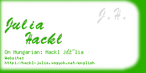 julia hackl business card
